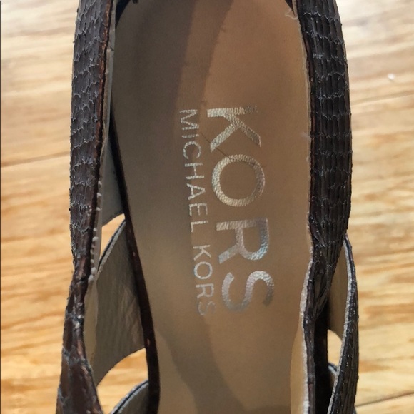 KORS Michael Kors Bronze Strappy Heels - Picture 6 of 7